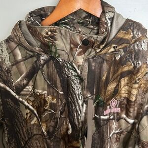 Game Winner RealTree Women's 2XL Camo Hunting Jacket Hooded Outdoors Full Zip